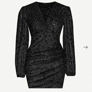 *NWT* Maje Reine Black Dotted Dress